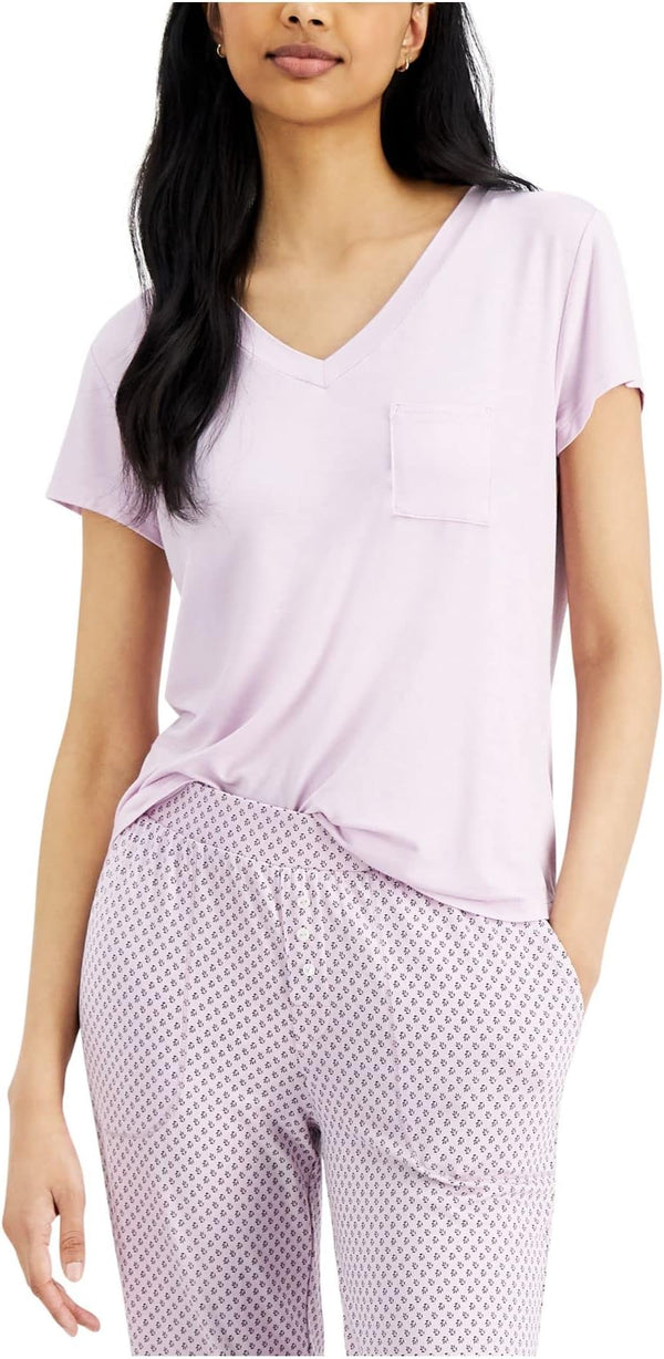 Alfani Womens Essentials Ultra-Soft Knit Sleep T-Shirt