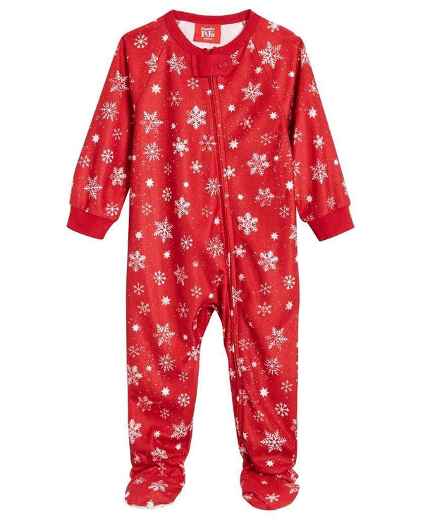 Family Pajamas Unisex Baby Matching Merry Snowflake Footie One-Piece