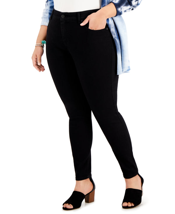Style & Co Womens Activewear Plus Size High-Rise Skinny Ankle Jeans