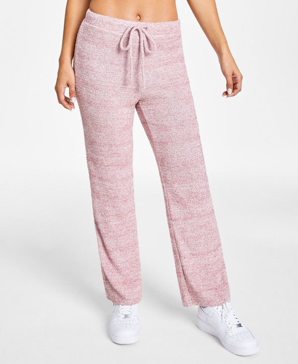 Jenni Womens Fuzzy Knit Pants,Withered Rose,Medium