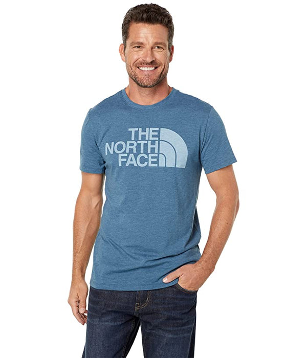 The North Face Mens Half Dome TriBlend T-Shirt,Monterey Blue Heather,Small