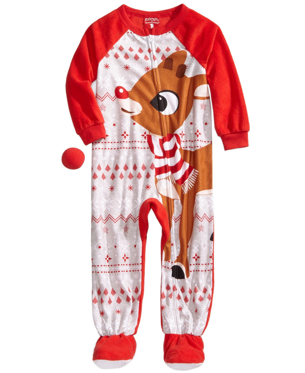 Briefly Stated Toddlers Rudolph Footed Pajamas