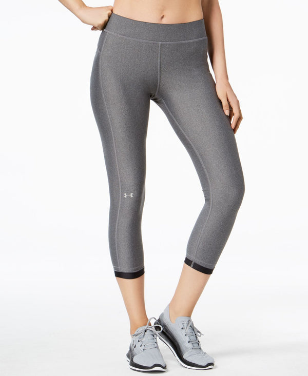 Under Armour Womens HeatGear Armour Ankle Crop Leggings,Charcoal,X-Large