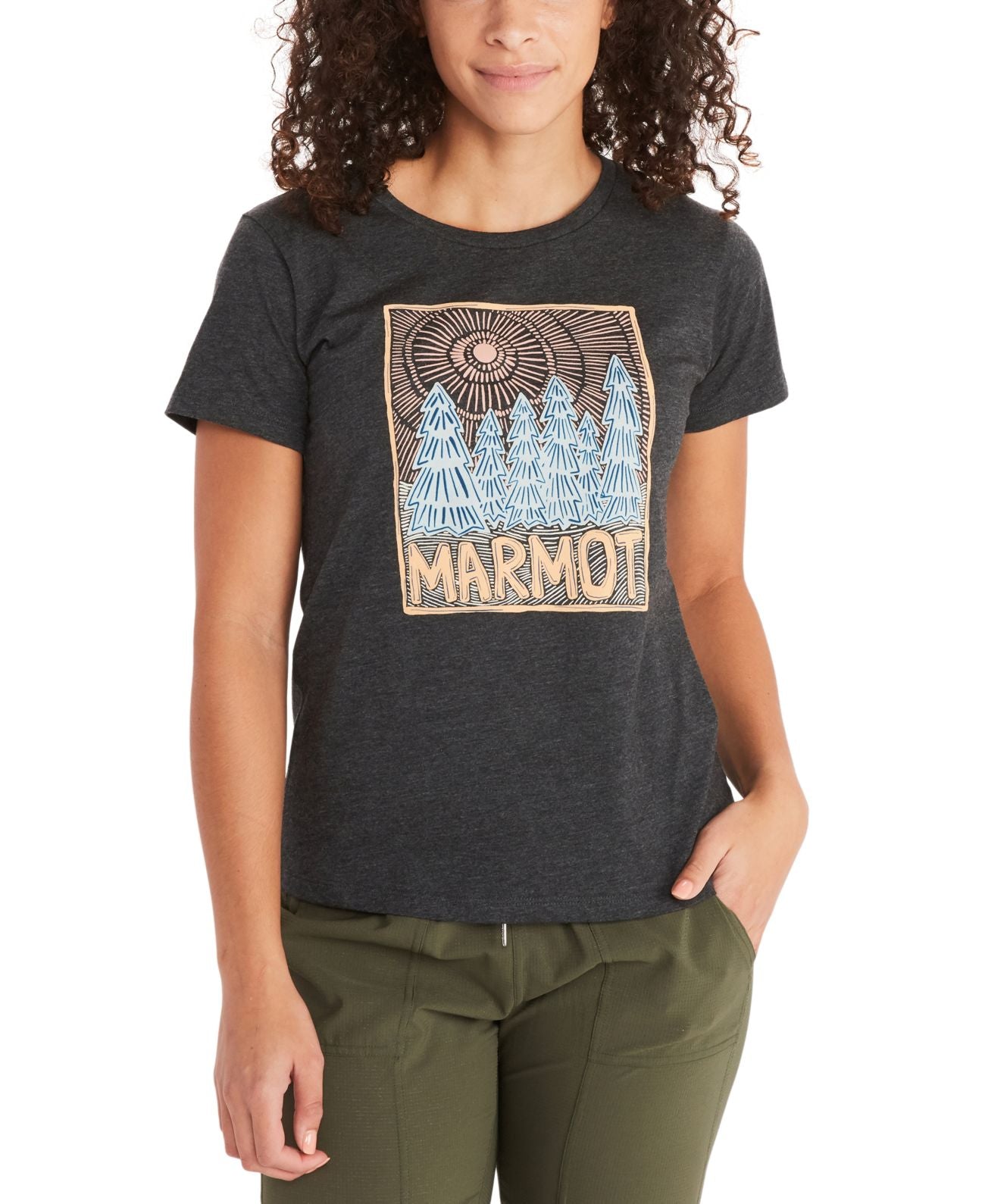 Marmot Womens Woodblock-Print T-Shirt