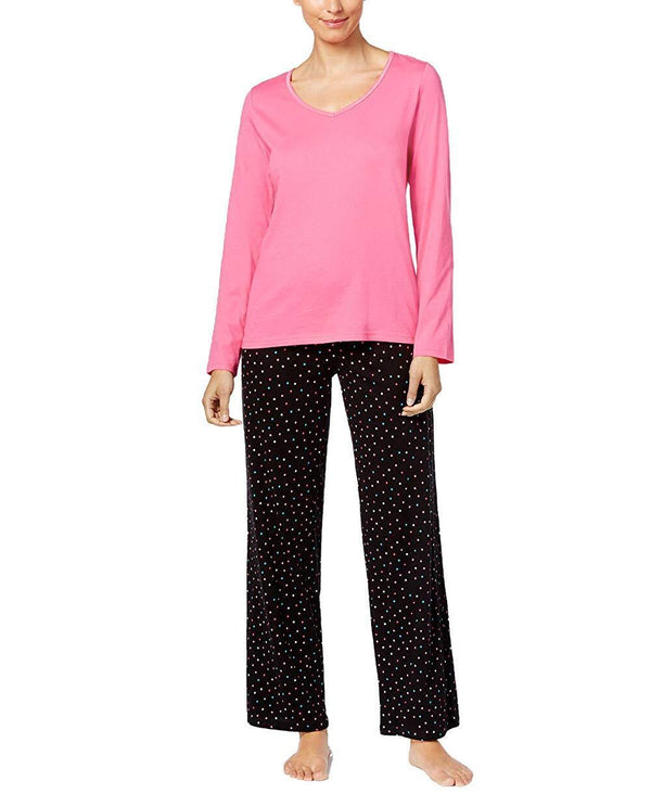 allbrand365 designer Womens Graphic Top And Printed Pants Pajama Set