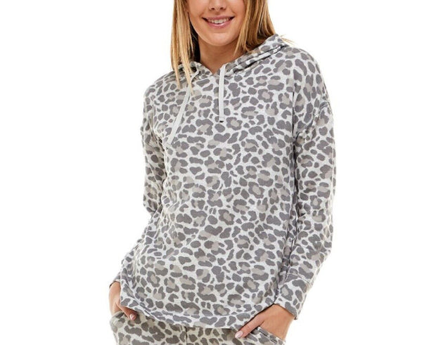 Roudelain Womens Drop Shoulder Hoodie Pajama Top Only,1-Piece
