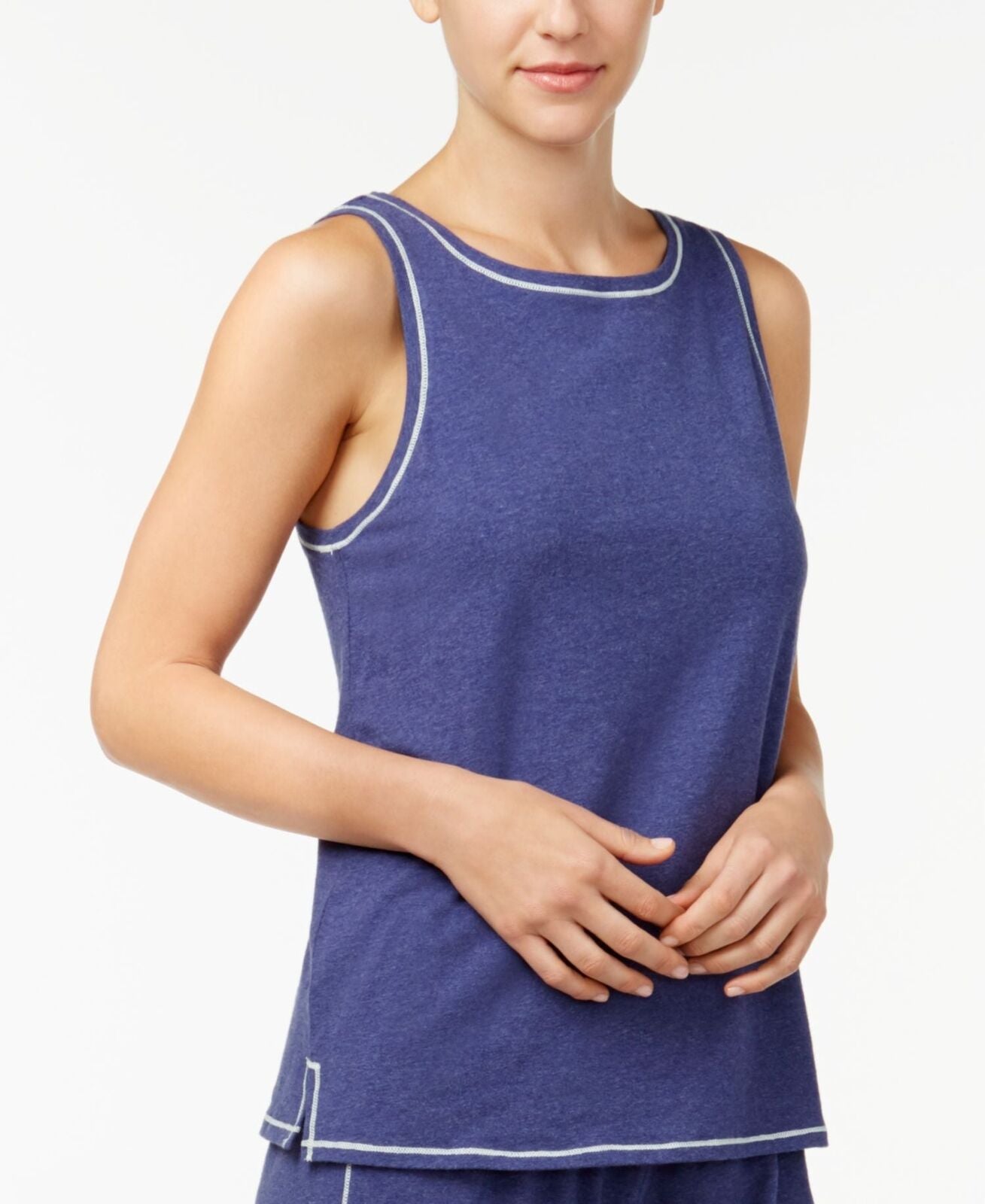 Nautica Womens Sleepwear Brushed Jersey Pajama Tank Top,1-Piece