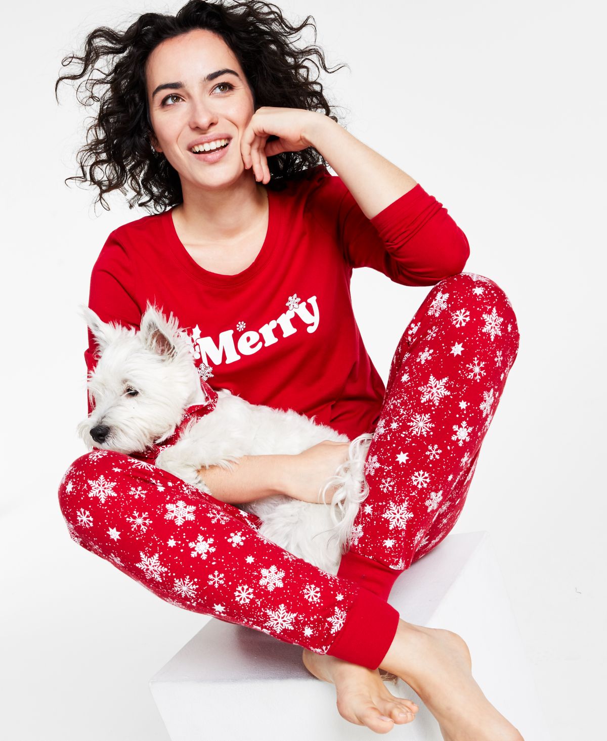 Family Pajamas Womens Matching Merry Snowflake Mix It Family Pajama Set