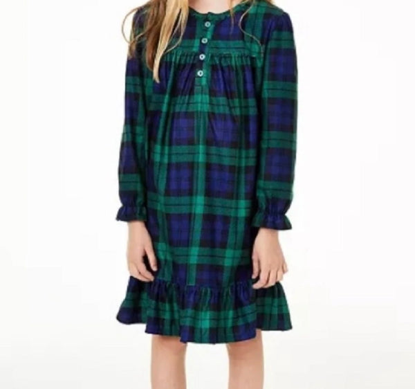 allbrand365 designer Big Kids Girls Plaid Festive Nightgown