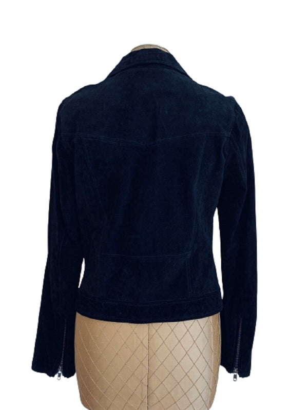 Sanctuaty Womens Dylan Fringed Suede Moto Jacket