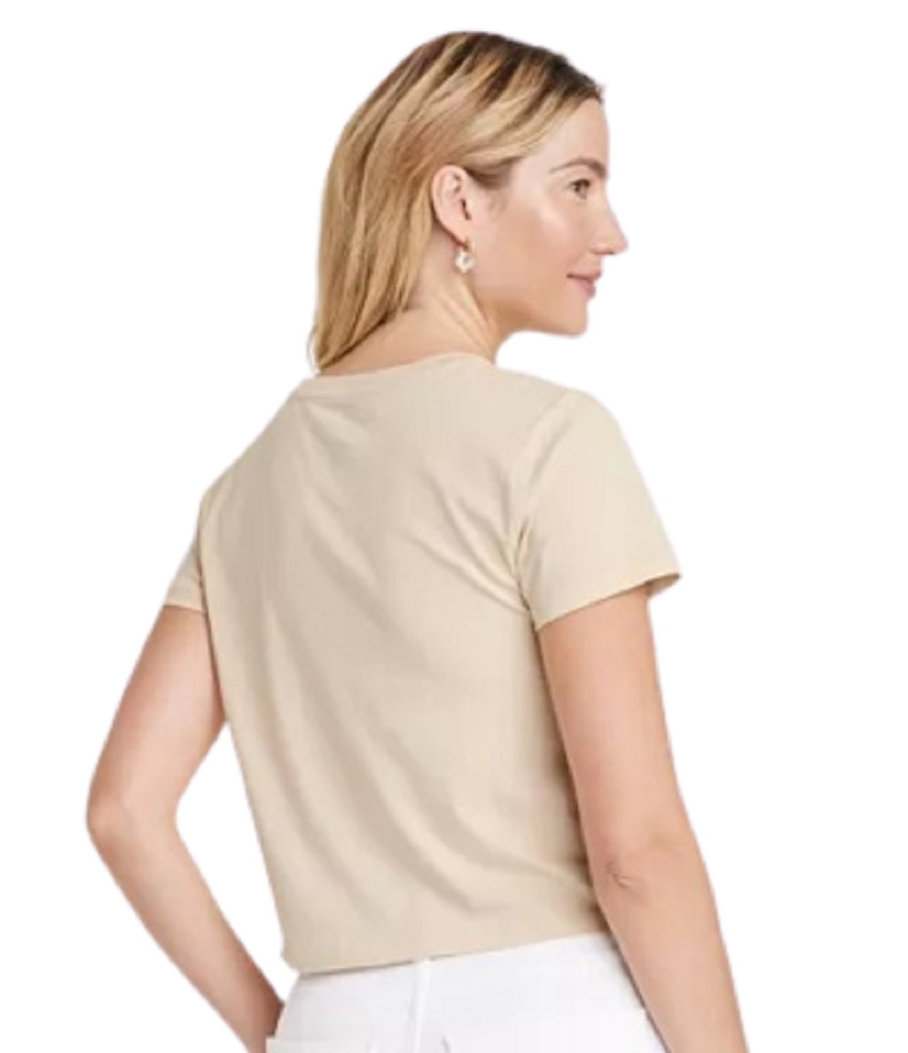 Universal Thread Womens Shrunken Short Sleeve T-Shirt