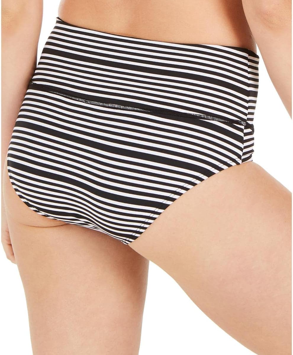 Nike Womens Striped Mesh High-Waist Swim Bottom