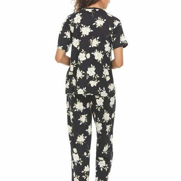 Flora Nikrooz Womens Printed Notch Collar Pajama Set, 2 Pieces