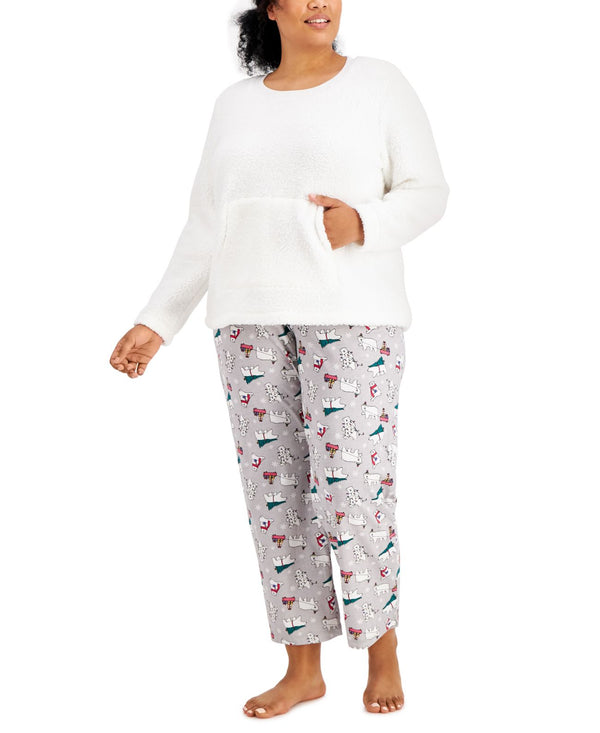 allbrand365 designer Womens Matching Plus Size Polar Bears Pajama Set