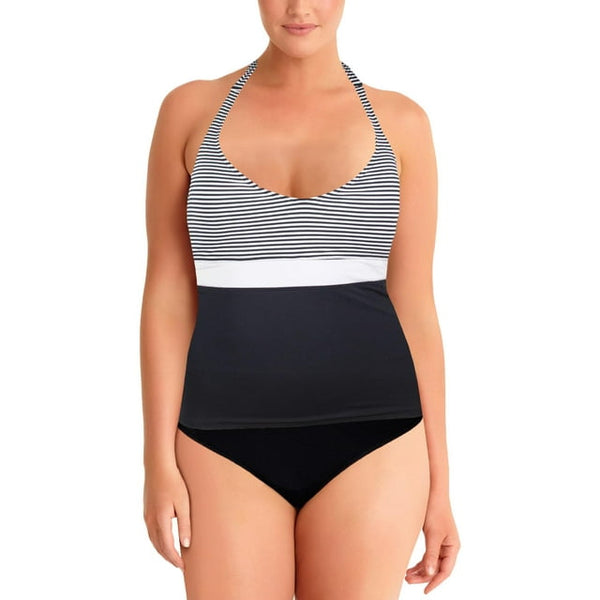 Bleu Rod Beattie Womens Striped Halter Swim Top Only