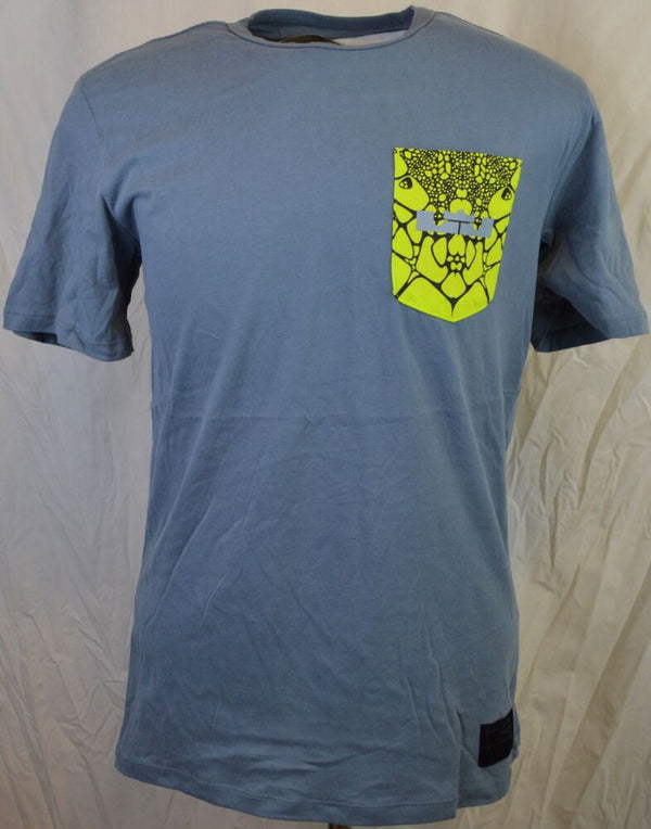 Nike Mens Lebron Genome Pocket T-Shirt,Grey/Neon Yellow,XX-Large