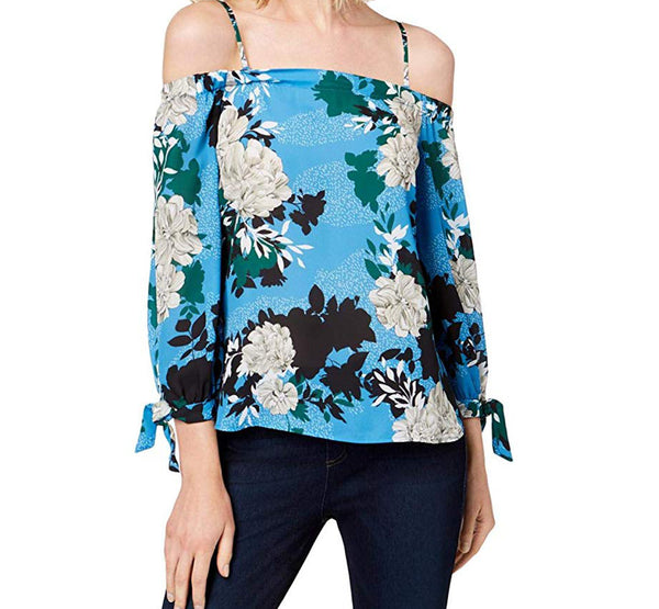 INC International Concepts Womens Floral Off the Shoulder Top