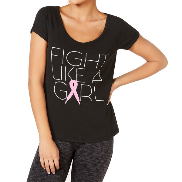 Ideology Womens Fight Like A Girl Breast Cancer Research Foundation T-Shirt