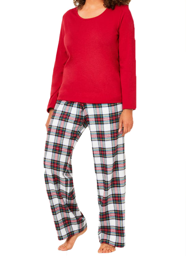 Family Pajamas Womens Matching Mix It Stewart Plaid Pajama Set