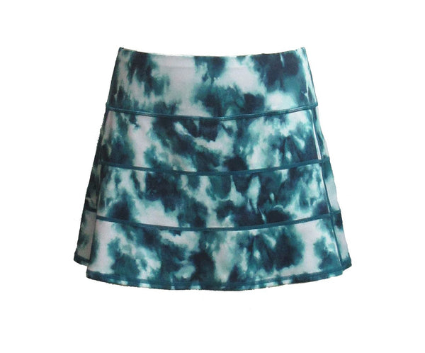 Ideology Womens Plus Size Tie-Dyed Tiered Skort