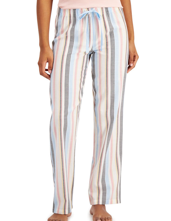 Jenni by Jennifer Moore Womens Striped Cotton Pajama Pants