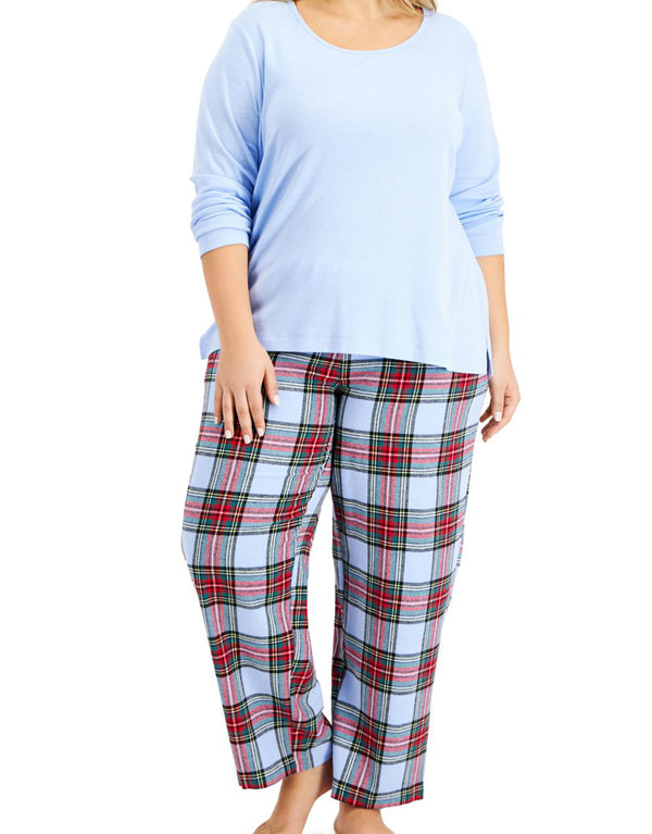 Family Pajamas Womens Matching Plus Size Mix It Tartan Pajama Set