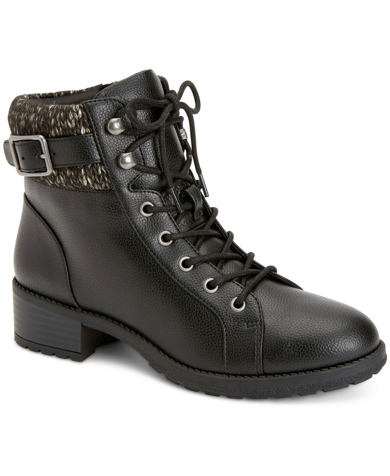 Style & Co Womens Gaiel Lace-Up Cold-Weather Lug Sole Booties
