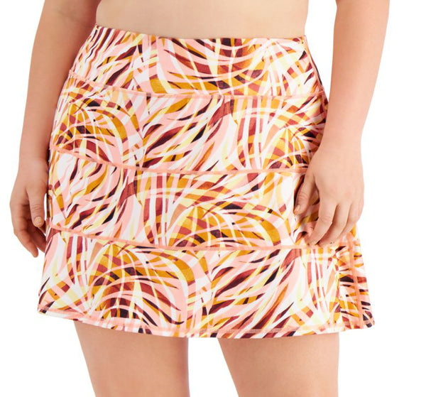 Ideology Womens Plus Size Printed Tiered Skort