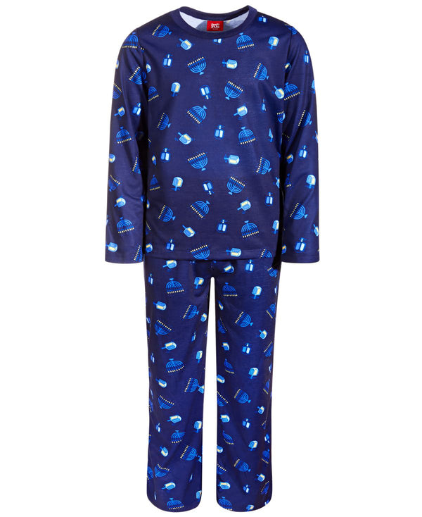Family Pajamas Little & Big Kids Matching 2 Pieces Hanukkah Printed Pajama Set