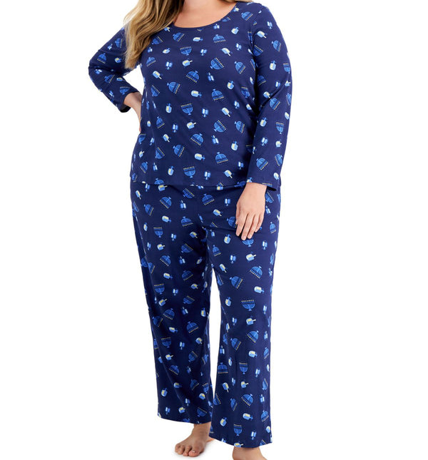 Family Pajamas Womens Matching Plus Size Hanukkah Pajama Set