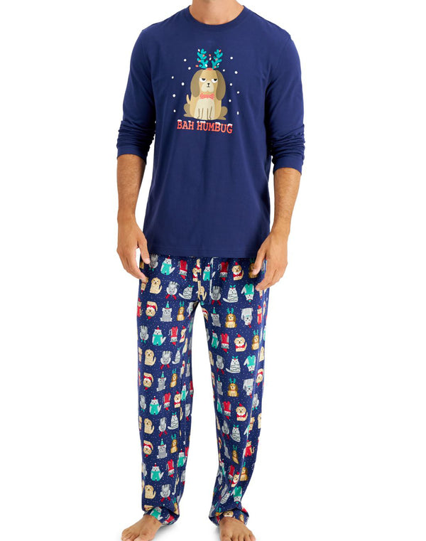 Family Pajamas Mens Matching Big & Tall Bah Humbug Pajama Set