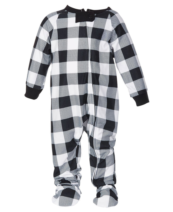 Family Pajamas Baby Matching Buffalo Check 1 Piece Footie Pajama