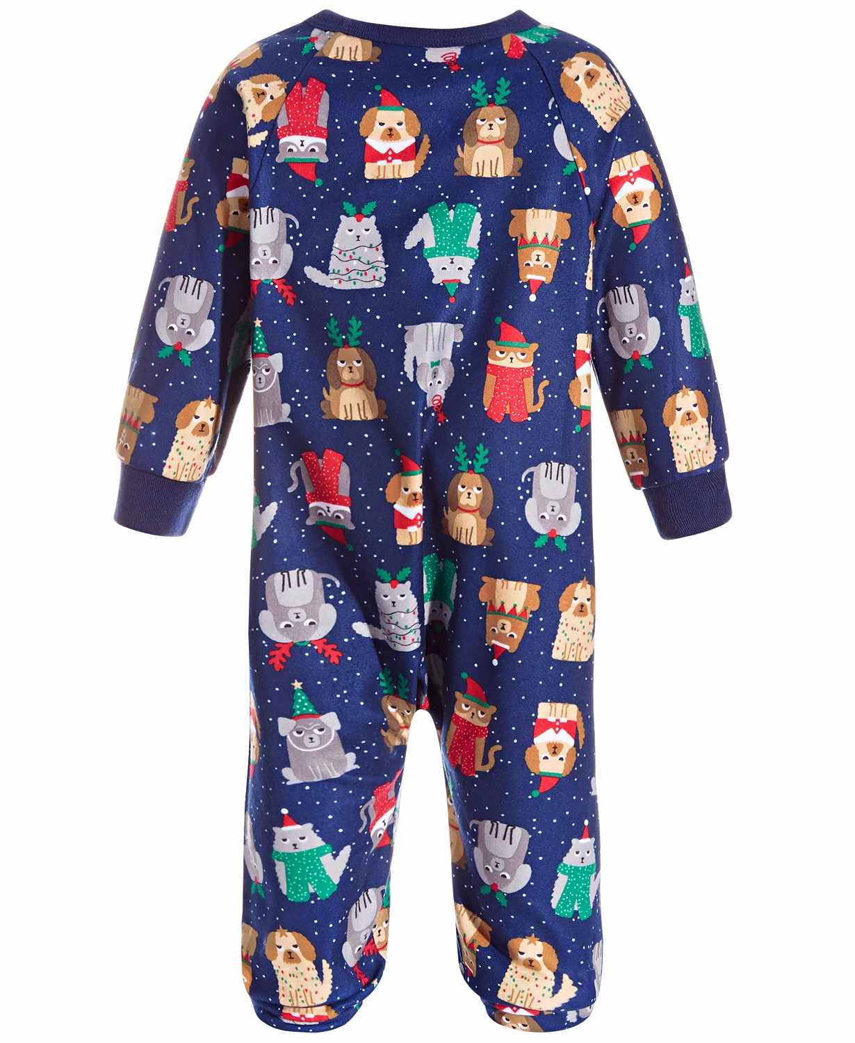 Family Pajamas Baby Matching Bah Humbug Printed Footed Pajama