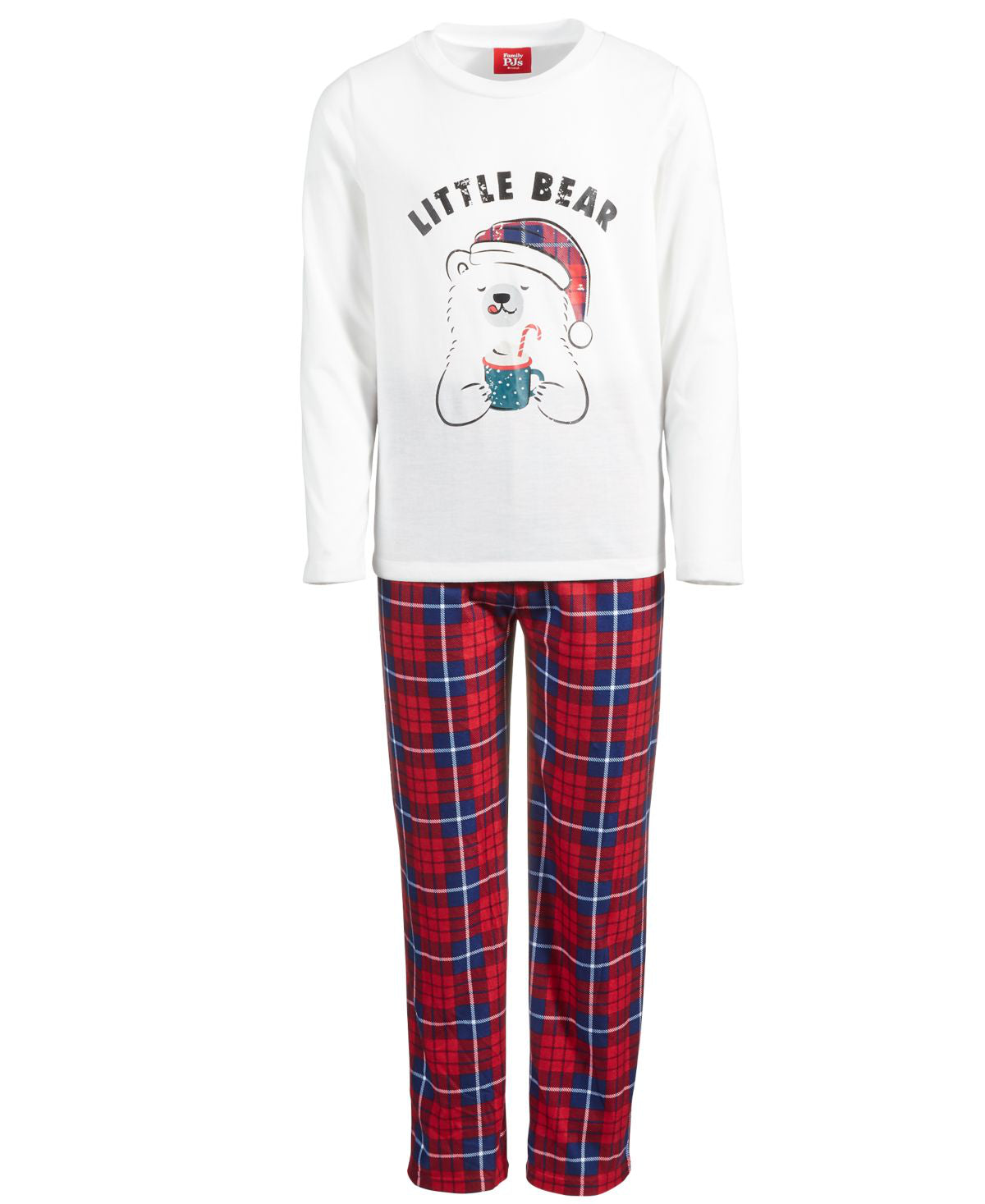 Family Pajamas Little & Big Kids Matching Little Bear Plaid Pajama Set
