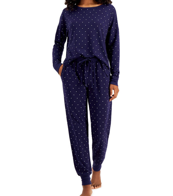 Alfani Womens French Terry Lounge Pajama Set