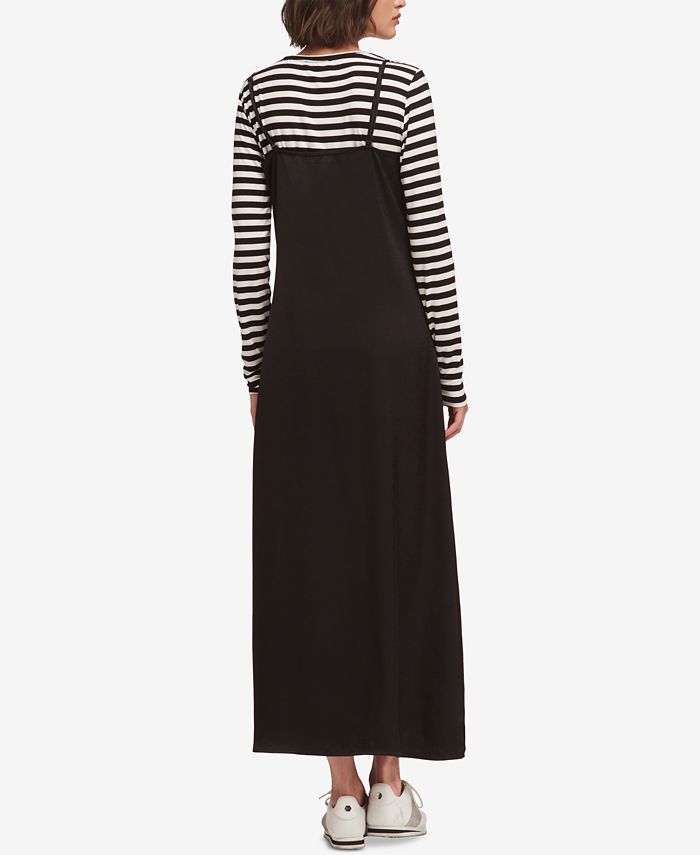 DKNY Womens Striped Top And Maxi Dress