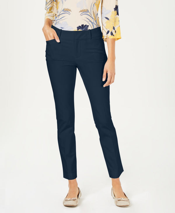 allbrand365 designer brand Womens Petite Solid Newport Slim Leg Pants