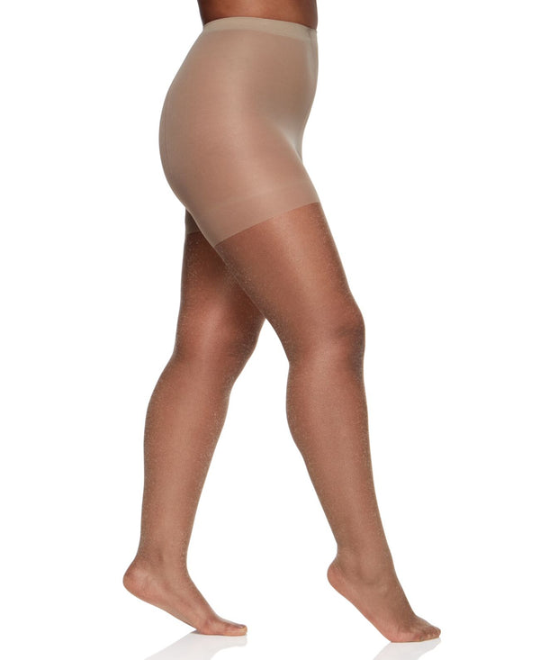 Berkshire Womens Plus Size Queen Shimmers Ultra Sheer Control Top Pantyhose