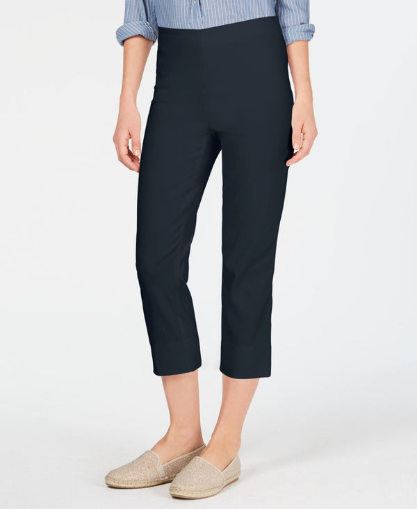 allbrand365 designer brand Womens Petite Pull On Capri Pants