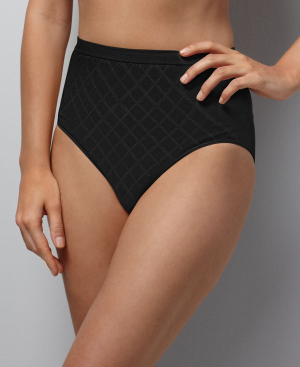 Bali Womens Comfort Revolution Microfiber Brief Underwear Black 6-7