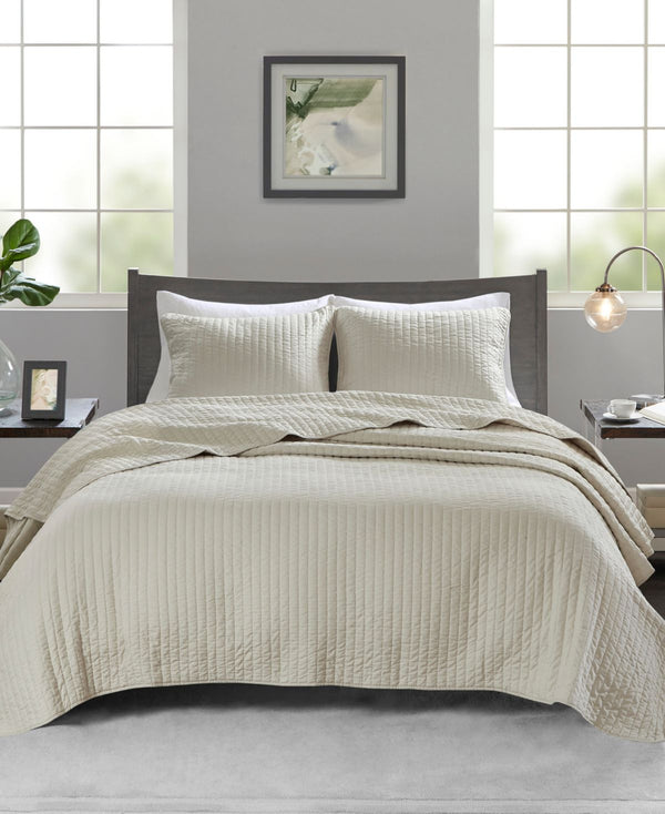 Madison Park Keaton 3 Piece Quilted Coverlet Set