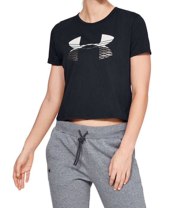 Under Armour Womens Printed logo Cropped T-Shirt