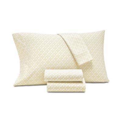 allbrand365 designer brand Damask Designs Supima Cotton 550-Thread Count Scroll-Print Set of 2 King Pillowcases Yellow King
