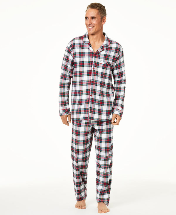Family Pajamas Mens Stewart Plaid  Pajama Top