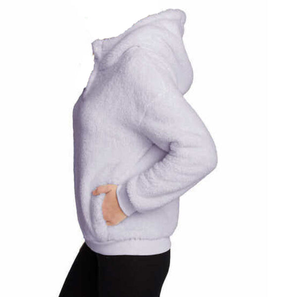 LukkaLux Womens Fleece Lined Funnel Neck With Buttons Hoodie