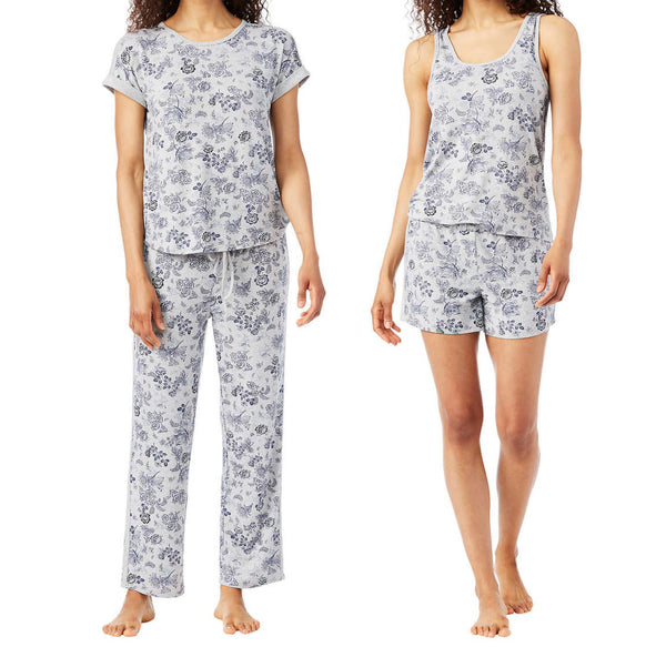 Lucky Brand Womens Activewear 4 Piece Pajama Set