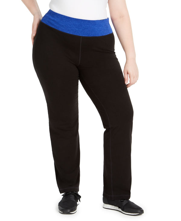 allbrand365 designer Ideology Womens Plus Size Flex Stretch Active Yoga Pants,Noir Bright,3X