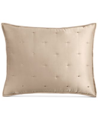 Martha Stewart Luxury Silky Satin Tufted Standard Pillow Sham