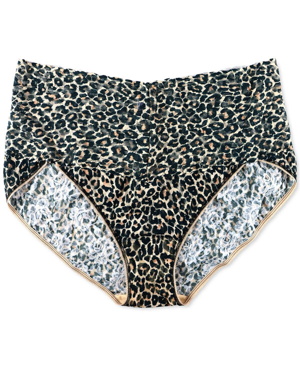 hanky panky Womens Plus Size Classic Leopard Retro Bikini,Brown/Black,2X