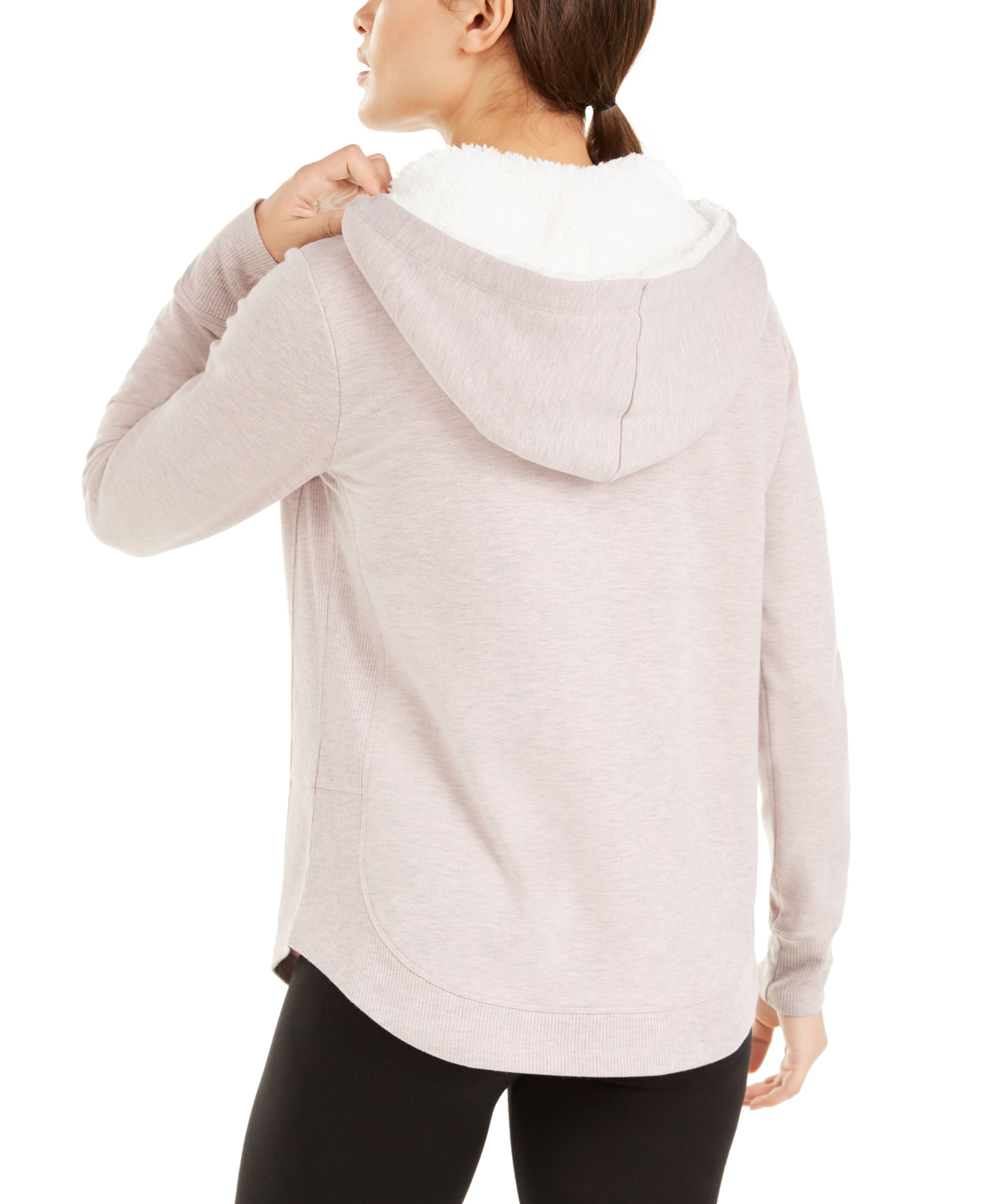 Ideology Womens Heather Long Sleeve Hooded Sweater